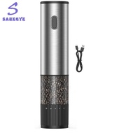 Electric Salt and Pepper GrinderRechargeable Pepper Mill with Adjustable Grind Coarseness 60ml Refil