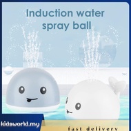 Kids Electric Induction Water Spray Ball Whale for Bathroom Sprinkler Toys