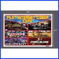 ➪ ℗ ┗ INTERNET CAFE TARPAULIN PRINT 3X2FT
