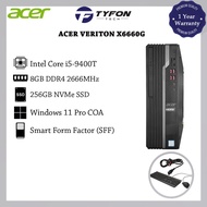 Acer Veriton X6660G SFF i5-9400T 8GB DDR4 RAM 256GB NVMe SSD Win 11 Pro Desktop PC Computer (Refurbi