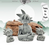SA High-quality sandstone meditation statue of Songoku - Deco statue, decoration, display Sun Wukong