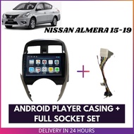 Android Player Casing 9" Nissan Almera 2015-2019 ( with Socket Nissan CB-12 &amp; Antenna Join )