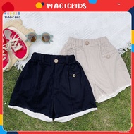 Short khaki shorts for boys 1 2 3 4 5 6 years old going out to school Magickids Cool summer children