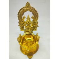 Traditional Brass Varahi Amman Diya Oil Lamp | Handcrafted Vilakku for Pooja & Home Temple