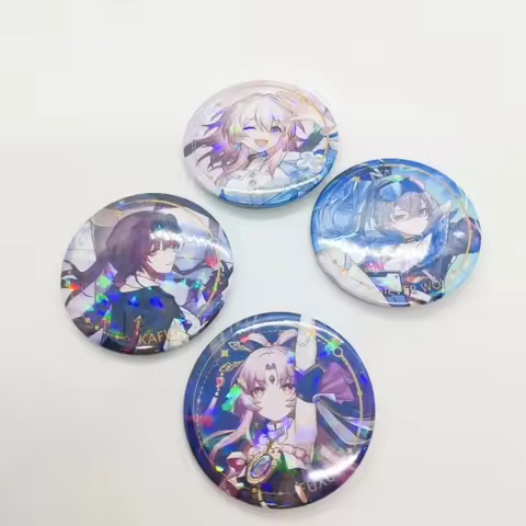Game Honkai Star Rail Brooch Pins Anime Badge Cosplay DR Ratio Argenti Acheron Himeko Accessories Av