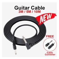 Guitar Cable 3M / 5M / 10M Acoustic Electric Cable Guitar | Gitar Kabel for Akustik Gitar Elektrik Gitar Original Set