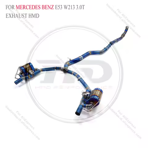 HMD Exhaust System Titanium Performance Cat Back for Mercedes Benz AMG E53 W213 3.0T Muffler with Va