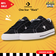 Converse one star  black รองเท้าผ้าใบคอนเวิร์ส สีดำ