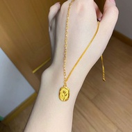Ds925 Silver Tulip Flower Brand Necklace Female ins Retro High-End Rose Sweater Clavicle Chain Birth