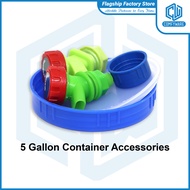 PVC Plastic 5 Gallon Mineral Water Container Accessories Square/Circle Faucet Big/Small/Inner Cover