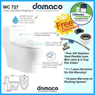 [CLIMATE VOUCHER $237] Domaco D727 [2025 New Gen] Toilet Bowl w/ Rimless Washdown Improved Flushing 