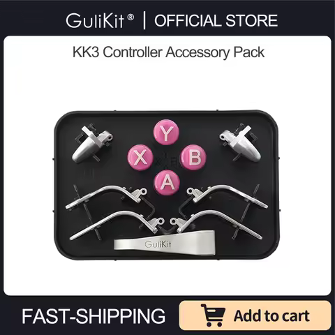 GuliKit KK3 Controller Accessory Pack with 6 Rear Paddles,4 PC Layout ABXY Button,1 Keycap Puller fo