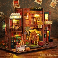 Female 3D Three-Dimensional Imprint diy Hut Exquisite Lighted Ornaments Assembled Gift Model Age Boo