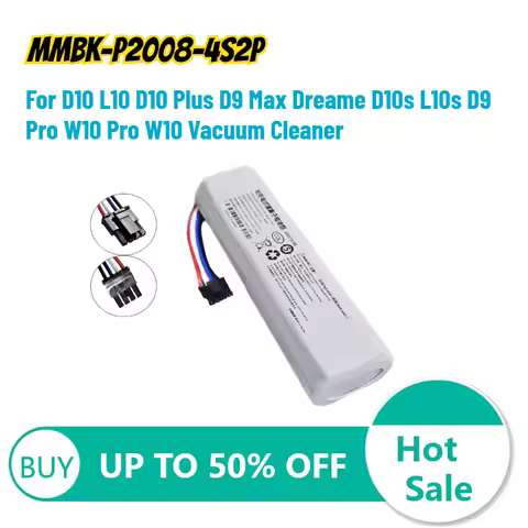 MMBK-P2008-4S2P Battery Replacement for D10 L10 D10 Plus D9 Max Dreame D10s L10s D9 Pro W10 Pro W10 