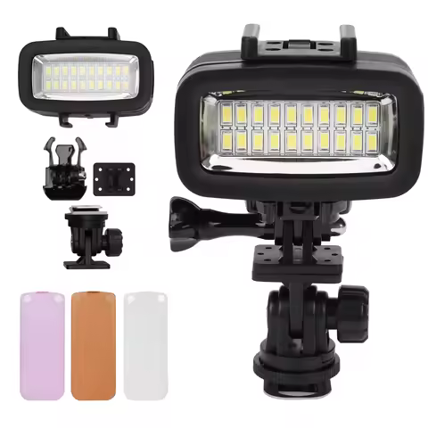 40m Underwater Photography Fill Light Waterproof Diving Camera LED Video Light 5500K new