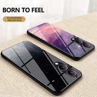 For Vivo Y17S Case Gradient Starry Glass Casing For Vivo Y17S Phone Case Back Cover