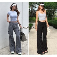 【READY STOCK AT Johor】 Hotgirl⭐Women's cargo pants with a flared design, casual and breathable long 