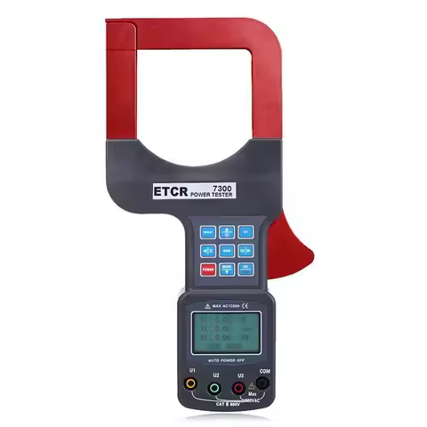ETCR7300 3-phase Digital Power Analyzer 1200A 600V 720KW Large Clamp Meter AC Voltage Leakage Curren