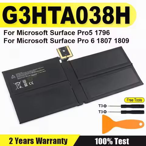 Brand-New DYNM02 G3HTA038H Laptop Battery For Microsoft Surface Pro 5 1796,Pro 6 1807 1809 12.3'' Se