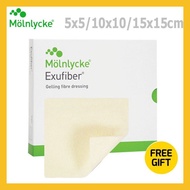 Molnlycke Mepilex Exufiber Gelling fibre dressing with Hydrolock® technology -All Sizes