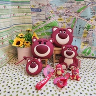Disney~Bear Hug Strawberry Bear Key Ring Coin Purse+