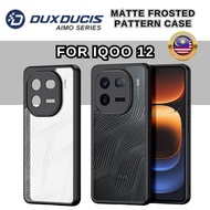 DUX DUCIS AIMO FROSTED Matte Phone Case for iQOO 12 iqoo12 Flowing Lines Shockproof Bumper Cover Cas