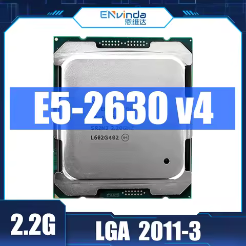 Used Original Intel Xeon E5 2630 V4 E5-2630V4 Processor SR2R7 2.2GHz 10-Cores 25M LGA 2011-3 Xeon V4