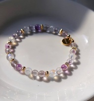 Sharlie/玻璃體超七 月光石/全方位運勢提升 守護 淨化 水晶手鍊