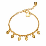 DeParis Premium 18K MERRY Heart ANKLET with BELL (Gold)