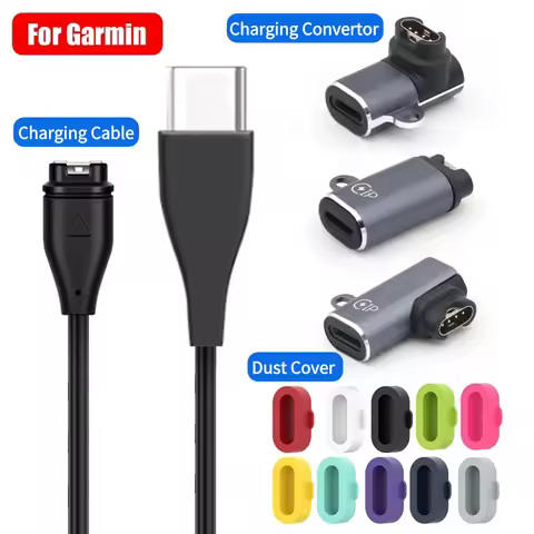 Charging Cable for Garmin Fenix 7/7S/7X/6/6S Forerunner 745 Venu Instinct Micro USB Type C IOS Watch