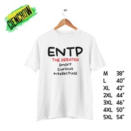 ENTP T-Shirt MBTI Screen-Printed Shirt Round Neck Large Size