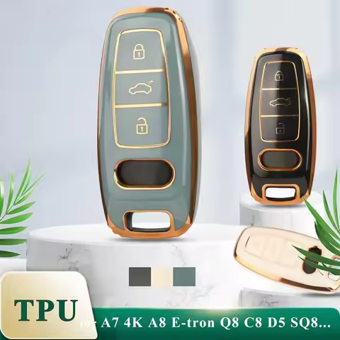 Soft TPU Car Remote Key Case Cover for Audi 4K A8 E-tron Q5 Q7 Q8 C8 D5 SQ8 R8 A1 A3 A4 A6 A7 Fob Pr