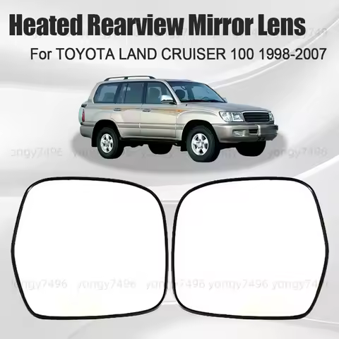 Car Wide Angle Heated Rearview Mirror Lens For TOYOTA LAND CRUISER FJ100 LC100 Lexus LX470 1998-2007