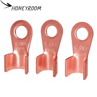 HONEYROOM 10pcs/pack OT Cable Connector Kit, Bolt Hole Copper OT Wire Nose Terminal Crimp, Durable 1