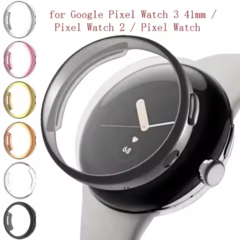 2Pcs Case for Google Pixel Watch 3 41mm / Pixel Watch 2 / Pixel Watch, Anti-Scratch Protective Soft 