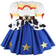 2026 Movie Cosplay Costume Kids Western Cowgirl Outfit Puff Sleeve 2-8Y Halloween Woody Dress Jessie