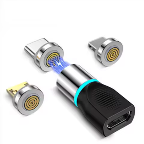 Magnetic Adapter Micro to Type C to Type C Converter Micro to Lightning Magnet Adapter DataOTG for i