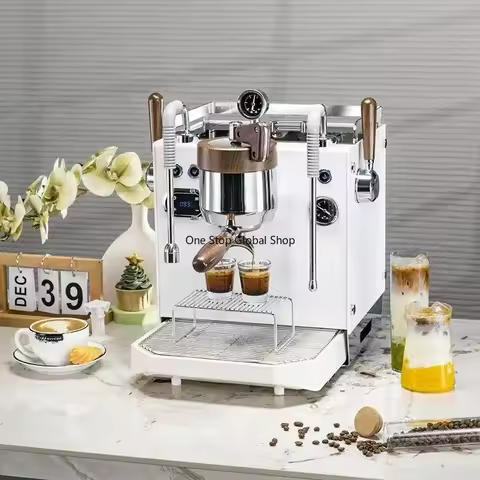 DR7109 Stepless Variable Pressure Lever Espresso Machine - Semi-Automatic Coffee Maker for Home Kitc
