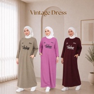 Amiably HASYA Dress Muslimah Wanita Cotton Waffle Poket Sisi