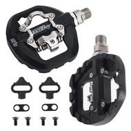 Spin MTB Bike Pedals Dual Platform Compatible with Shimano SPD Mountain Clipless Pedals/Look Delta P