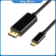 MegaChoice【Fast Delivery】USB C To DisplayPort Cable Adapter High Resolution 4K 60Hz Connector For Desktop Laptop Projector Monitor 1.8M
