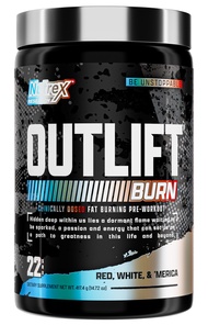 Nutrex Research Outlift Burn Pre Workout Powder, 2 in 1 Performance & Shredding Supplement with Meta