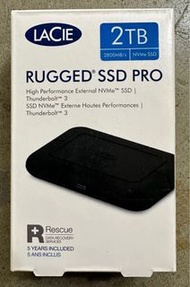 全新LaCie Rugged SSD Pro 2TB外置硬碟Thunderbolt 3（原價$6000）
