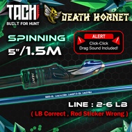 Joran UL Casting TACHI Death Hornet Kolam Singlehand Solid Carbon 1.5-1.98m Ultralight Rod Freshwate