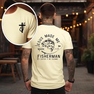 Jesus Made Me a Fishermen svg Fathers Day svg, fisher of men svg, christian shirt for men, cross fis