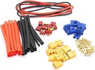 SpeedyFPV 72pc RC Power Connector Kit with Dean's T-Plug EC3 XT60 Connectors Wire Shrink T