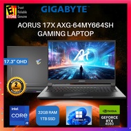 Gigabyte Laptop AORUS 17X AI GAMING AXG-64MY664SH (i9-14900HX/32GB/1TB/12GB RTX4080/17.3 QHD 240HZ/R