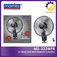 Morries 16" Wall Fan With Remote Control and Safety Mark MS-333WFR