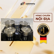 German domestic Fissler Profi pot set of 4 Piece stainless steel lid, Fissler stainless steel pot se