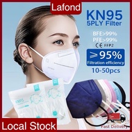 Local Ready Stock KN95 10Pcs/Pack Breathable Protection Masks, 5-Ply KN95 Masks